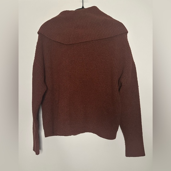 Yes Lola Maroon Cowl Neck Sweater (M) - Picture 2 of 4